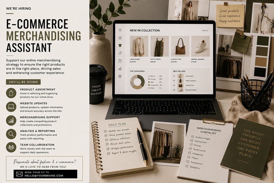 E-commerce Merchandising Assistant role at a vetted ethical employer